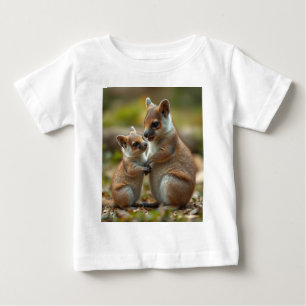 Camiseta Para Bebê Lições de Vida de Mamãe e Bebê Quokka,