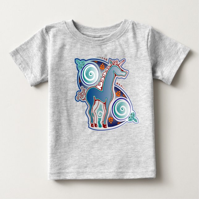 Camiseta Para Bebê Licorne celtique (Frente)