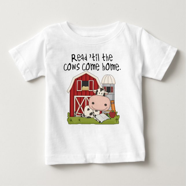 Camiseta Para Bebê Lido 'até as vacas venha em casa (Frente)