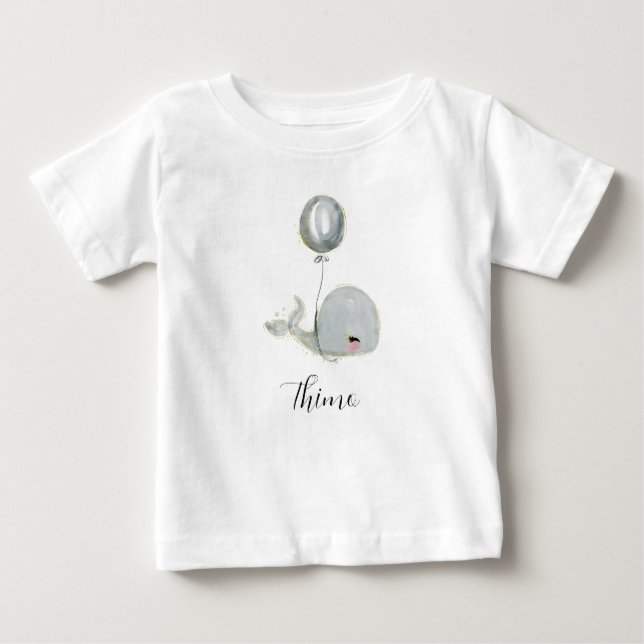 Camiseta Para Bebê Lieve walvis met ballon (Frente)