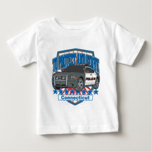 Camiseta Para Bebê Ligar para Proteger e Servir Carro de Polícia