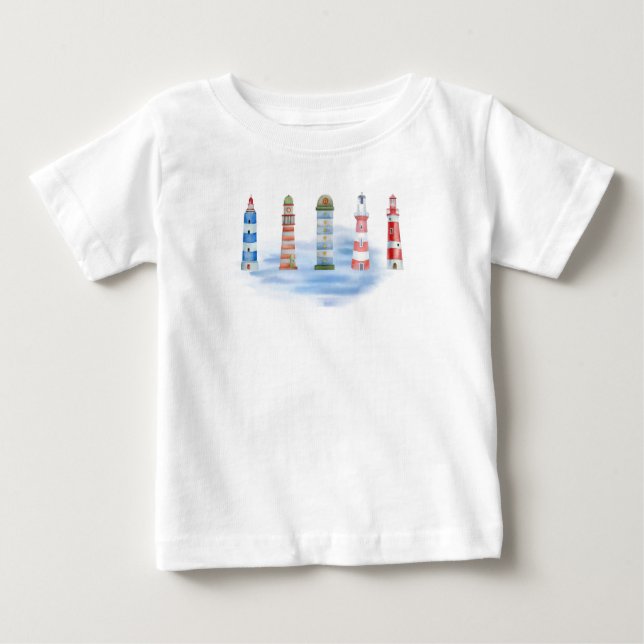 Camiseta Para Bebê Lighthouse Fun T-Shirt (Frente)
