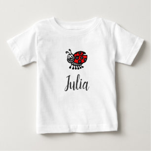 Camiseta Para Bebê Lil' Ladybug "O nome do seu filho aqui" personaliz