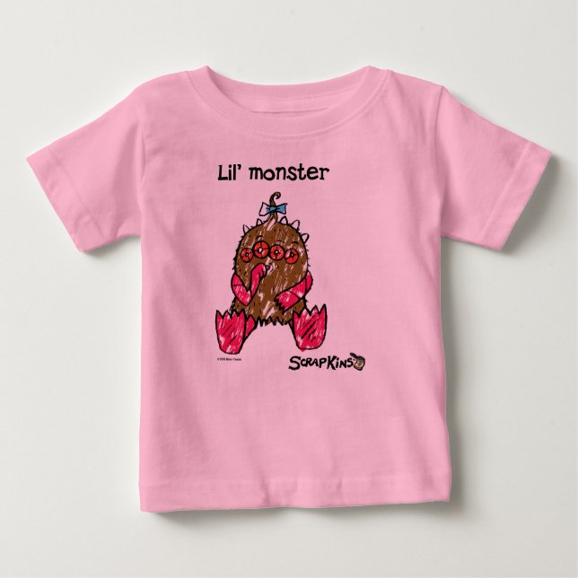 Camiseta Para Bebê Lil' Monster Ssucata Kins Orgânico (Frente)