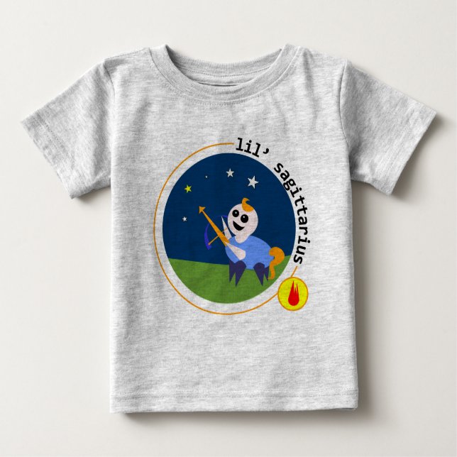Camiseta Para Bebê lil' SAGITTARIUS (Frente)