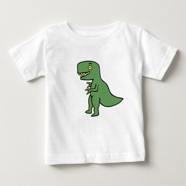 Camiseta Para Bebê Li'l T-Rex (Frente)