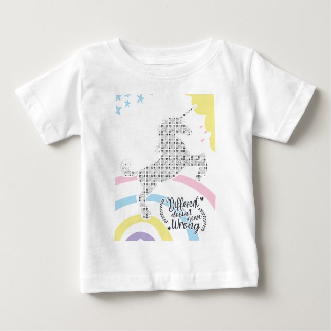 Camiseta Para Bebê Lil'Inspirations #21 - Different does not mean...  (Frente)