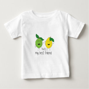 Camiseta Para Bebê Limão e Limão - Melhores Amigos BFF