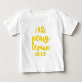 Camiseta Para Bebê Limão fácil Squeezy de Peasy