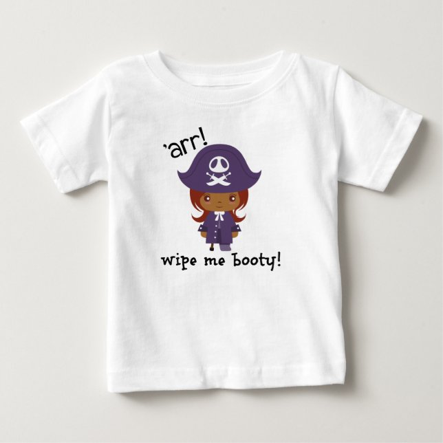 Camiseta Para Bebê Limpe-me Booty! (Frente)