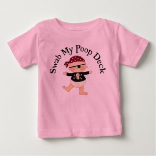 Camiseta Para Bebê Limpe minha plataforma de tombadilho