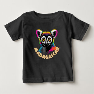 Camiseta Para Bebê Limur De Madagascar