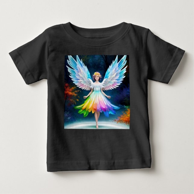 Camiseta Para Bebê Linda Anjo Wings Art-35444 (Frente)