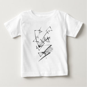 Camiseta Para Bebê Linda Arte Abstrata Tribal Tatuagem Preto Branco