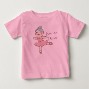 Camiseta Para Bebê Linda dançarina de balé de desenho animado