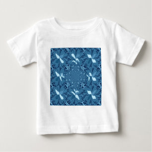 Camiseta Para Bebê Linda e adorável azul iridescente.