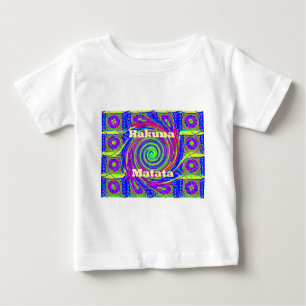 Camiseta Para Bebê Linda e colorida Vetor de Whirl geométrico