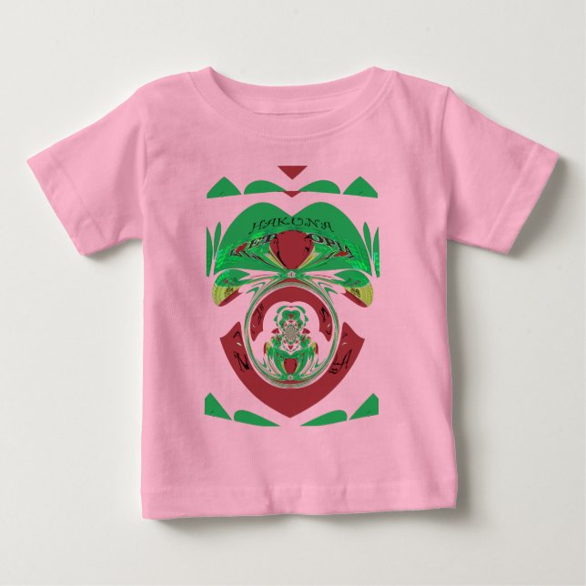 Camiseta Para Bebê Linda Etiópia Adorável Hakuna Matata Eu Amo Hea (Frente)