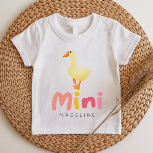 Camiseta Para Bebê Linda Mama e Mini Coquete Rosa