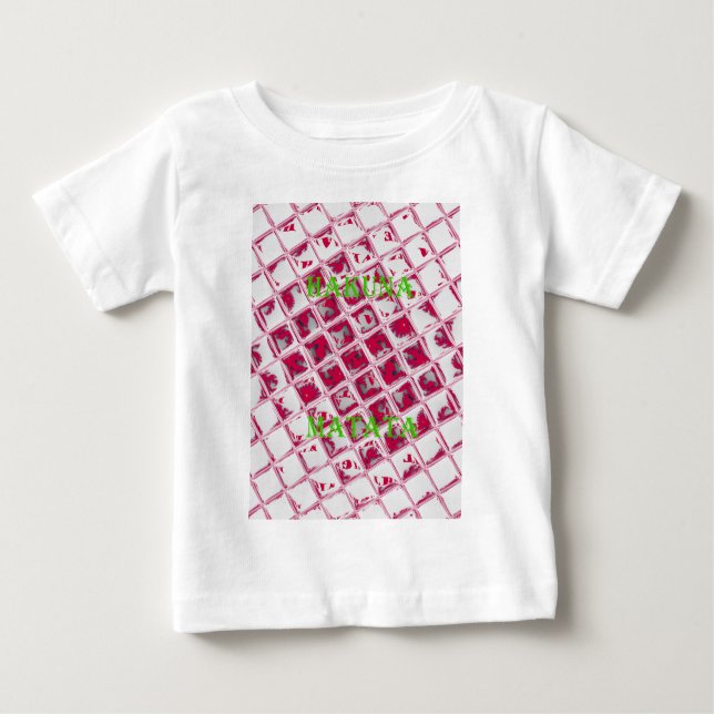 Camiseta Para Bebê Linda Na moda Vermelha Imagem Espelhada (Frente)