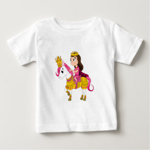Camiseta Para Bebê Linda princesa de desenho animado