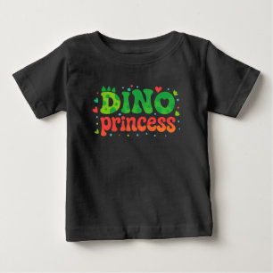 Camiseta Para Bebê Linda Princesa Dinossauro Cartoon Adorável Dinos