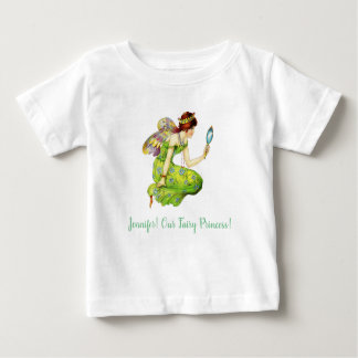Camiseta Para Bebê Linda Princesa Fada com Nome Personalizado