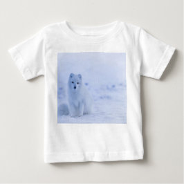 Camiseta Para Bebê Linda Raposa Ártica