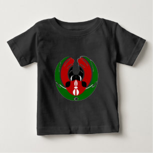Camiseta Para Bebê Linda Tapeçaria no Quênia: Borboleta da Bandeira M