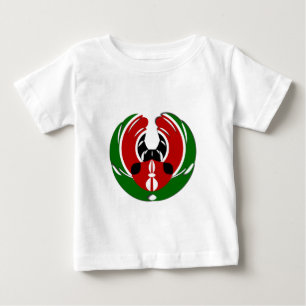 Camiseta Para Bebê Linda Tapeçaria no Quênia: Borboleta da Bandeira M