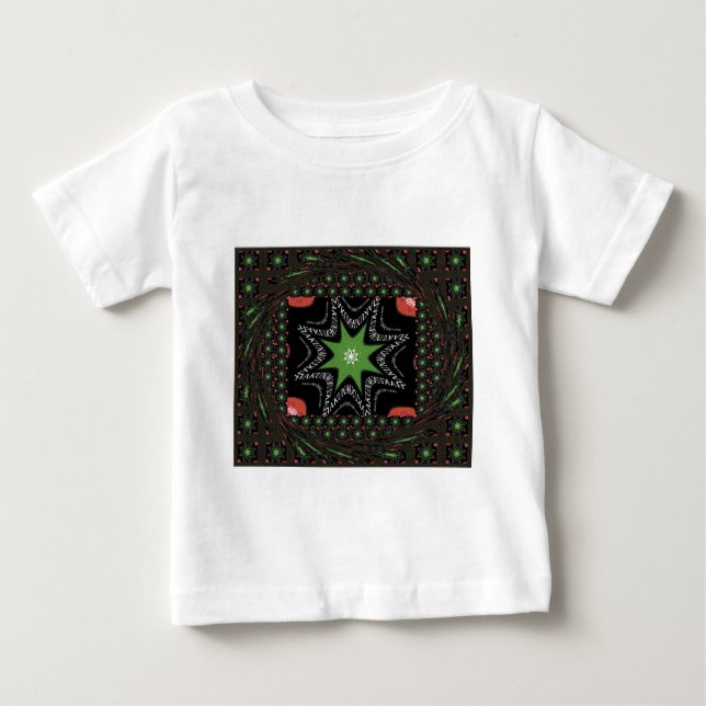Camiseta Para Bebê Lindas estrelas reluzentes vetor Impressão de fund (Frente)