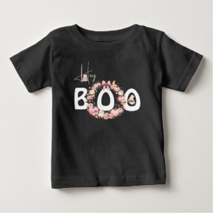 Camiseta Para Bebê Lindo Arco Rosa Preto Dia das Bruxas para Crianças