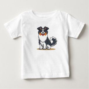 Camiseta Para Bebê Lindo Australian Shepherd-23144