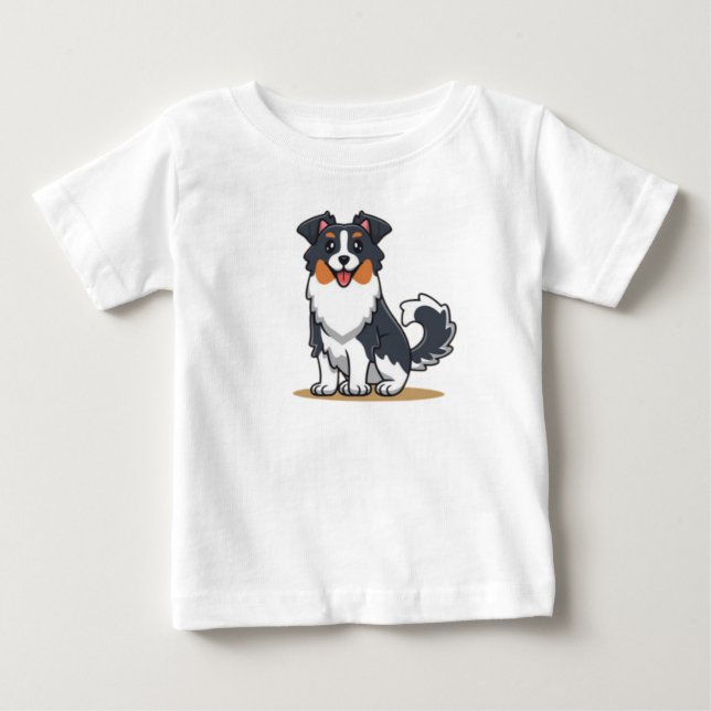Camiseta Para Bebê Lindo Australian Shepherd-23144 (Frente)