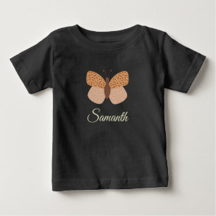 Camiseta Para Bebê lindo boho Borboleta monograma nome menina bebê
