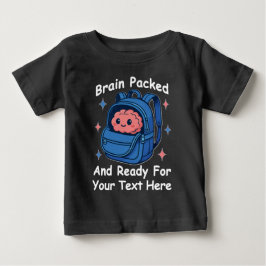 Camiseta Para Bebê Lindo “Cérebro Pronto” Personalizável de Volta às