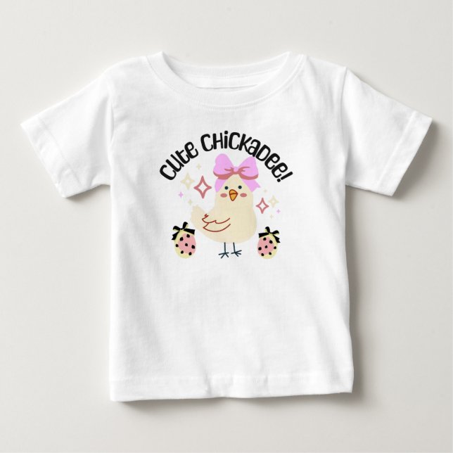 Camiseta Para Bebê Lindo chapim (Frente)