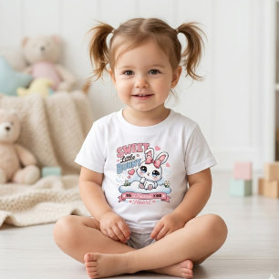 Camiseta Para Bebê Lindo Coelhinho Doce Pequeno Grandes Sonhos Crianç