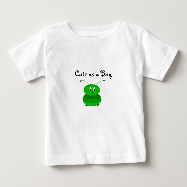 Camiseta Para Bebê Lindo como um inseto (Frente)