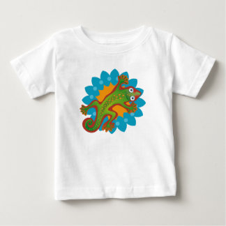 Camiseta Para Bebê Lindo lagarto verde