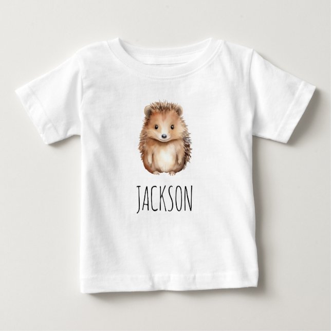 Camiseta Para Bebê Lindo ouriço! Personalização neutra em relação ao  (Frente)