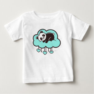 Camiseta Para Bebê Lindo panda em estilo de desenho animado