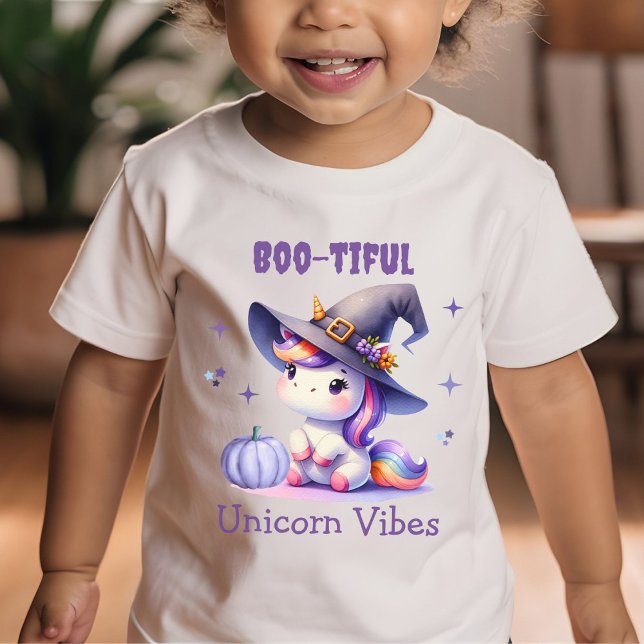 Camiseta Para Bebê Lindo Unicórnio de Halloween Roupas com Vibrações  (Criador carregado)
