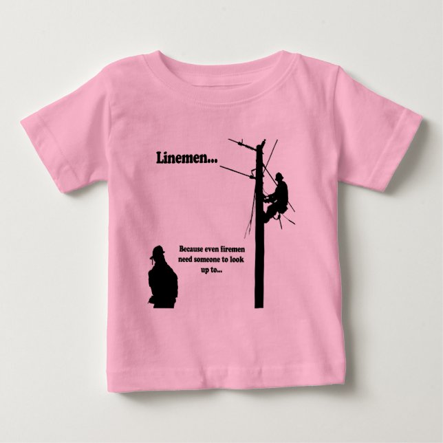 Camiseta Para Bebê Lineman Porque (Frente)