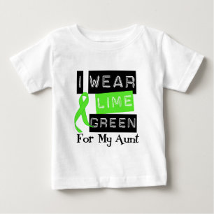 Camiseta Para Bebê Linfoma eu visto a fita do verde limão para minha