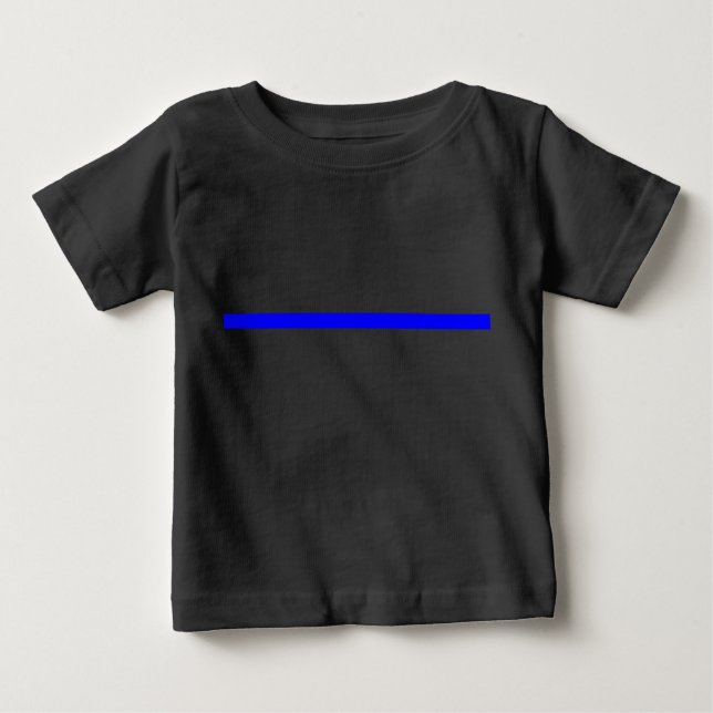 Camiseta Para Bebê Linha Azul Fino (Frente)