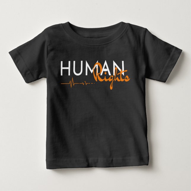 Camiseta Para Bebê Linha de vida dos direitos humanos (Frente)