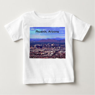 Camiseta Para Bebê Linha do horizonte da Arizona Phoenix durante o di