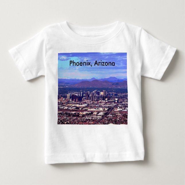 Camiseta Para Bebê Linha do horizonte da Arizona Phoenix durante o di (Frente)