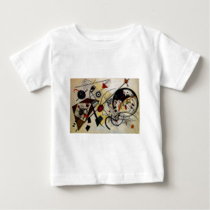 Camiseta Para Bebê Linha Transversal Ininterrupta de Kandinsky